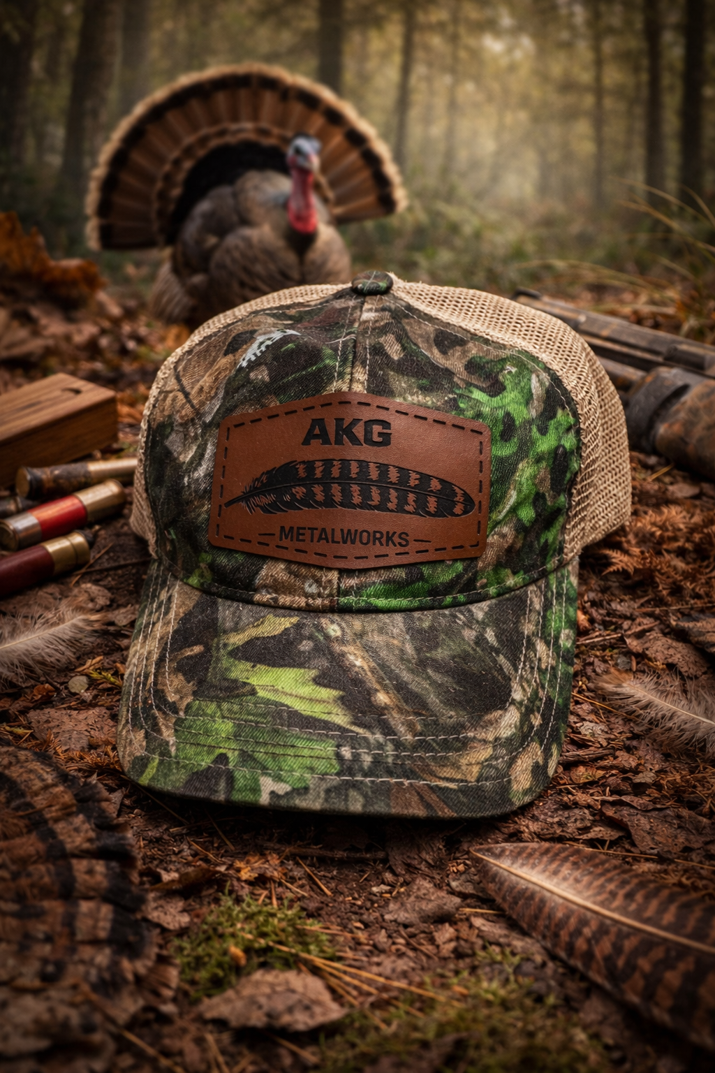 AKG Metalworks Turkey Hunting Edition Hat – Richardson 111 & 112 | Bottomland, Realtree Edge, Mossy Oak Obsession