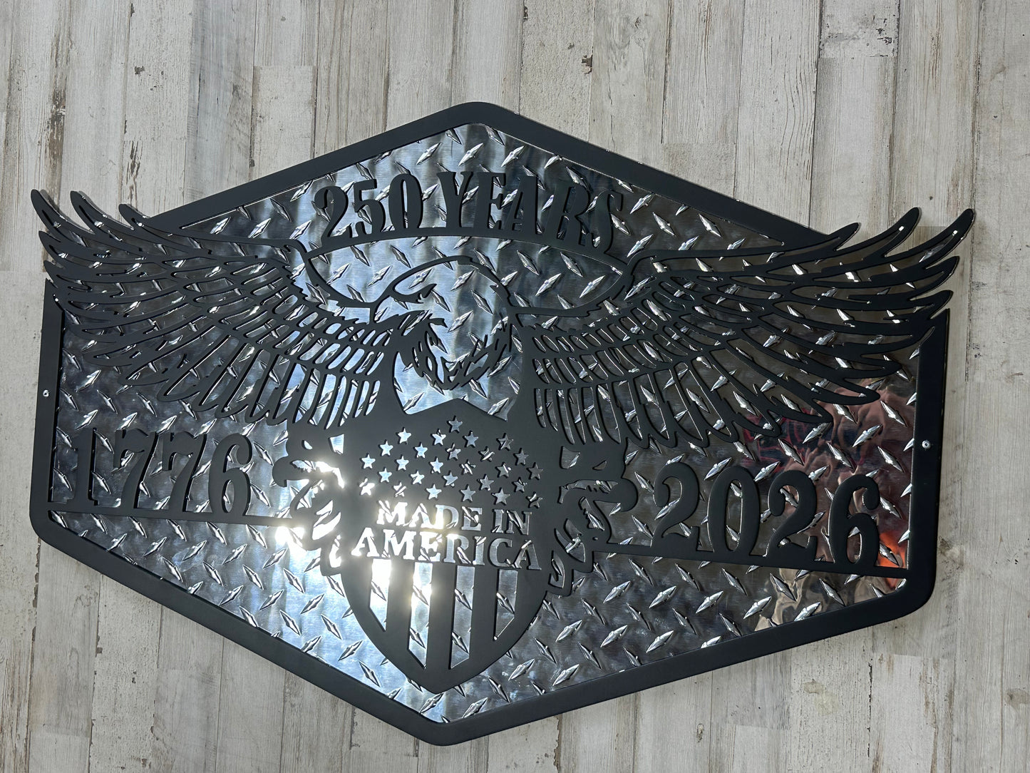 250 Years – 1776–2026 “Made in America” Metal Sign