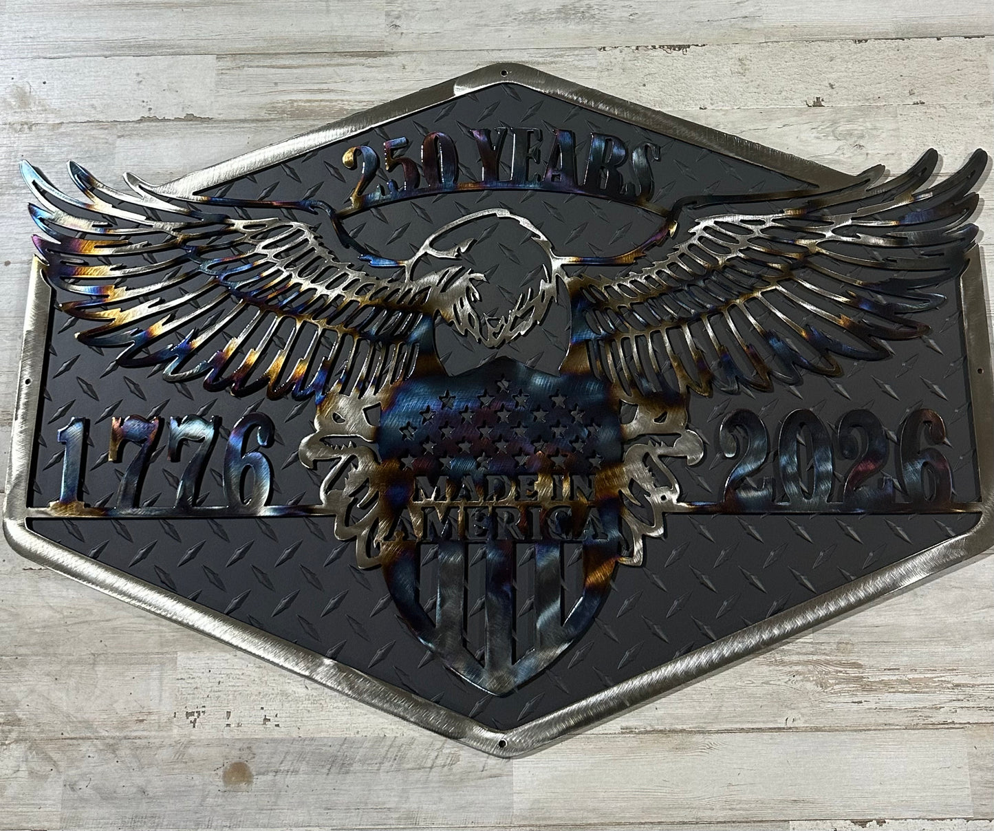 250 Years – 1776–2026 “Made in America” Metal Sign